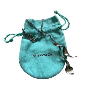TIFFANY & CO Gehry Double Orchid Pendant Necklace Sterling Silver Unisex Classy